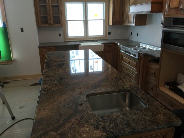 Magma Black with Under mount Sink + Farm Sink