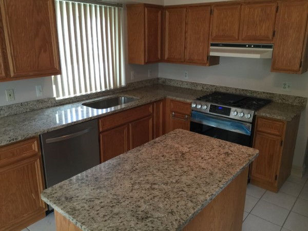 Verona Granite counter top with Large single bowel Under mount stainless steel sink