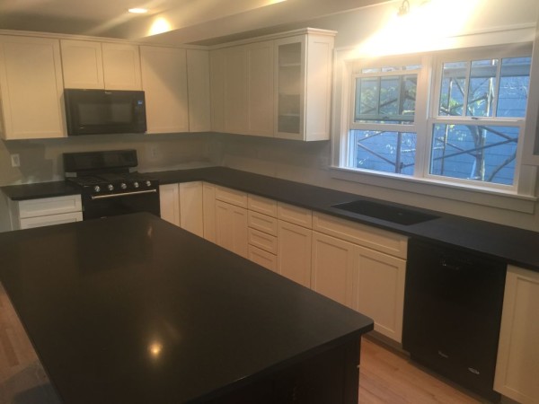 Absolute Black Honed Granite Kitchen