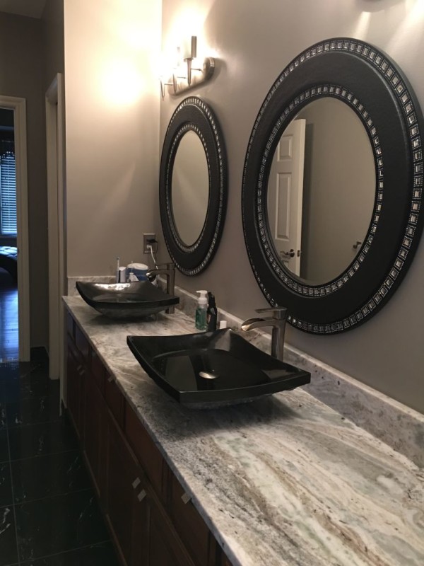 Brown Fantasy with Vessel Sink